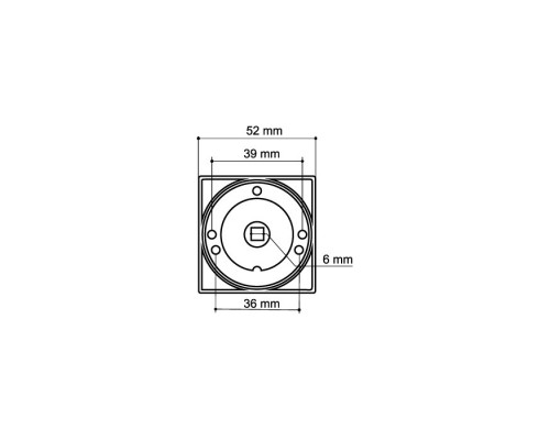 Ручка Armadillo (Армадилло) поворотная BK6.K.SQ52 (BK6/SQ) SN/CP-3 матовый никель/хром