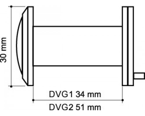 Глазок Armadillo (Армадилло) дверной противопожарный, оптика стекло DV-PRO 2/85-55/BR (DVG2) AB бронза