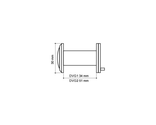 Глазок Armadillo (Армадилло) дверной противопожарный, оптика стекло DV-PRO 1/60-35/BR/HD (DVG1/HD) CP хром
