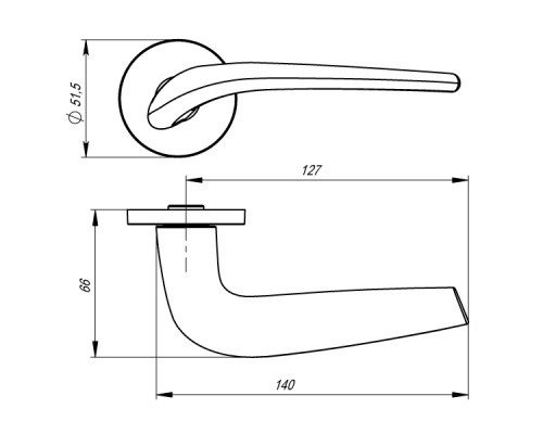 Ручка Armadillo (Армадилло) раздельная R.URS52.TWIN (TWIN URS) MWSC-33 итальянский тисненый