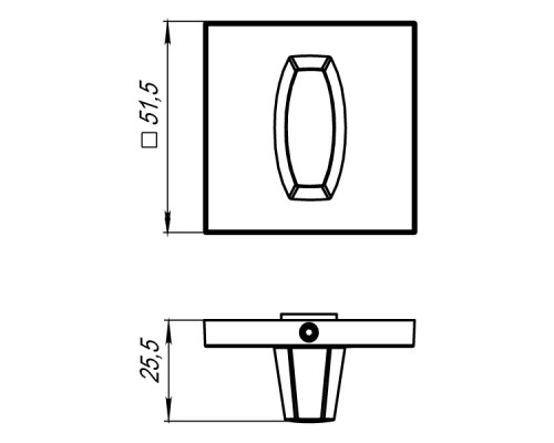 Ручка Armadillo (Армадилло) поворотная BK6.K.USS52 (WC-BOLT BK6 USS) SN-3 матовый никель