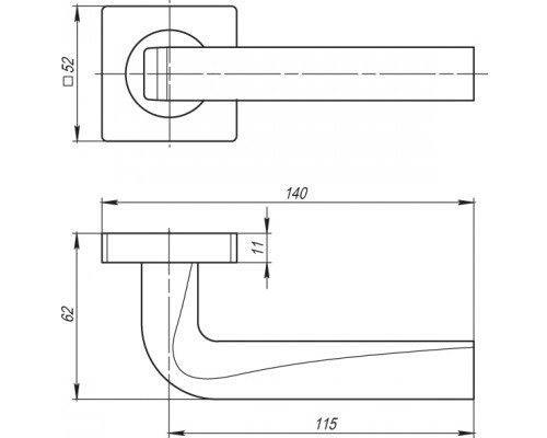 Ручка Armadillo (Армадилло) раздельная K.SQ52.KEA (KEA SQ001) MWSC-33 итальянский тисненый