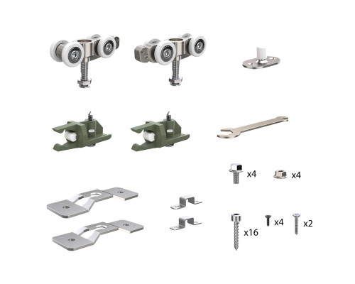 Комплект Armadillo (Армадилло) для раздвижных профильных дверей SLD.Comfort-PRO.SET1.PROF rollers/80