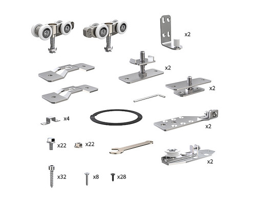 Комплект Armadillo (Армадилло) для профильных телескопических дверей SLD.Comfort-PRO.SET5.PROF telescope/80