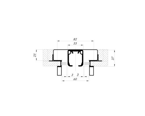 Комплект Armadillo (Армадилло) для обрамления пенала SLD.Comfort-PENAL frame 900/2300 BL