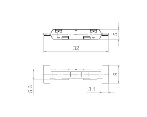Крепеж Armadillo (Армадилло) для профиля крышки SLD.Scope 9/5/30 bracket (60 pcs)