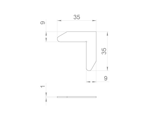 Крепежный уголок Armadillo (Армадилло) для короба SWD.Scope 35/35/1 angle (2 pcs)