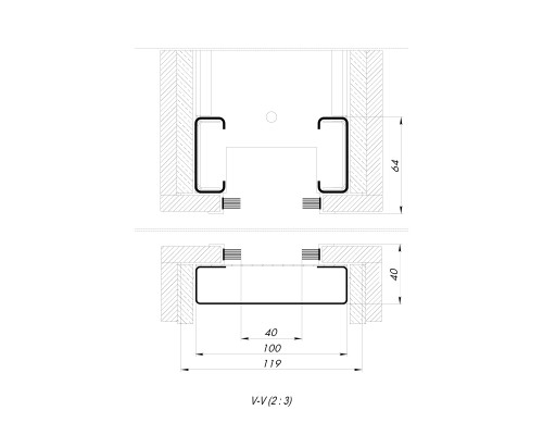 Комплект Armadillo (Армадилло) для обрамления пенала SLD.Comfort-PENAL frame 900/2300 WH