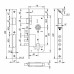 Корпус Fuaro (Фуаро) врезного замка с защёлкой DD900/C-45.85.3MR (900 3MR W/B) PB латунь