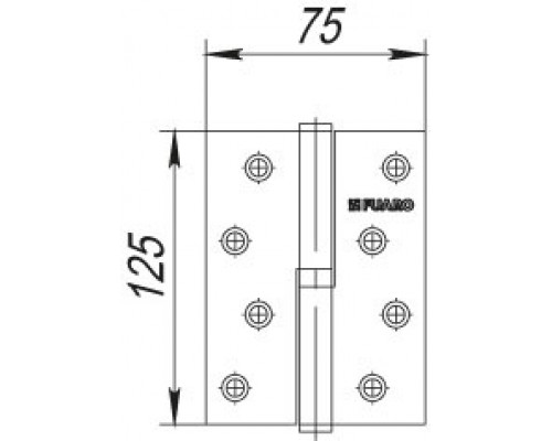 Петля Fuaro (Фуаро) съемная IN5430SR SN правая (413-5 125x75x2,5) мат. никель