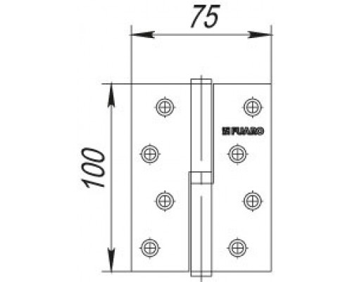 Петля Fuaro (Фуаро) съемная IN4430SR AB правая (413-4 100x75x2,5) бронза