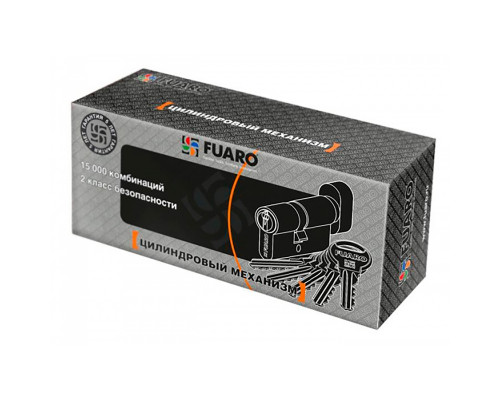 Цилиндровый Fuaro (Фуаро) механизм (R302/60) R3002Knob60(25+10+25) CP хром 5Key с вертушкой