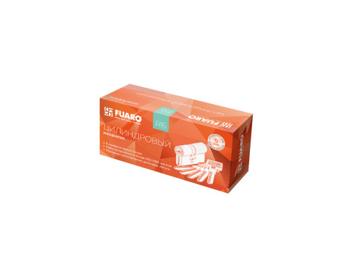 Цилиндровый Fuaro (Фуаро) механизм (R602) R6002Knob68(26+10+32) CP хром 5Key с вертушкой