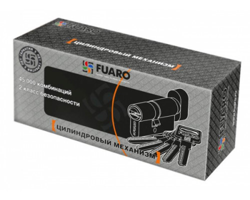 Цилиндровый Fuaro (Фуаро) механизм (R602/90) R6002Knob90(35+10+45) CP хром 5Key с вертушкой