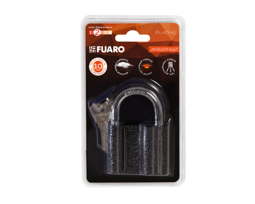 Замок Fuaro (Фуаро) навесной PL-PROTEC-4061 3key (PL-4061) , англ. /блистер
