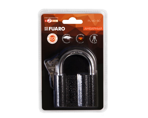 Замок Fuaro (Фуаро) навесной PL-PROTEC-4080 3key (PL-4080) англ. /блистер