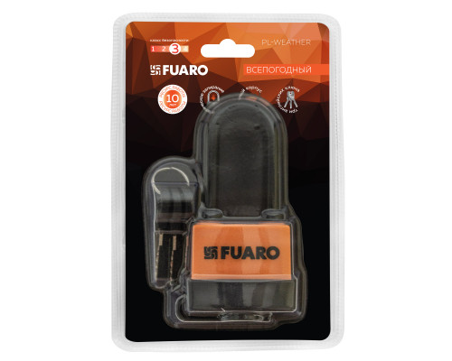 Замок Fuaro (Фуаро) навесной PL-WEATHER-3650 LS 3key (PL-3650 LS) удл. дужка, англ. /блистер
