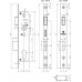 Корпус Fuaro (Фуаро) узкопрофильного замка с защелкой PROF4916-40/92 CP хром