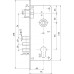 Замок цилиндровый Fuaro (Фуаро) с в комплекте с ручкой LOCKSET.9011 (SET F9011) AB бронза
