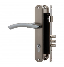 Замок цилиндровый Fuaro (Фуаро) с в комплекте с ручкой LOCKSET.9013 (SET F9011) SN/CP мат.никель