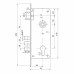 Замок цилиндровый Fuaro (Фуаро) с в комплекте с ручкой LOCKSET.9013 (SET F9011) SN/CP мат.никель