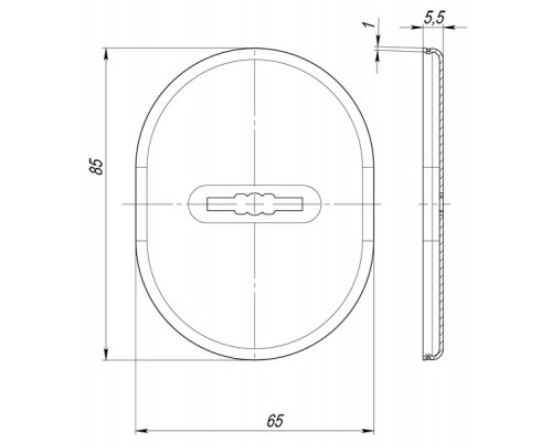 Накладка Fuaro (Фуаро) на сувальдный замок ESC.S.SF/OV.475 (ESC 475) AB зелёная бронза