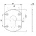 Накладка Fuaro (Фуаро) на цилиндр ESC.C+C/OV.set (ESC031) CP хром (2шт.)