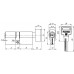 Цилиндровый Fuaro (Фуаро) механизм (R602/100) R6002Knob100(45+10+45) CP хром 5Key с вертушкой