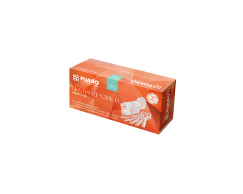 Цилиндровый Fuaro (Фуаро) механизм (R602/100) R6002Knob100(45+10+45) CP хром 5Key с вертушкой