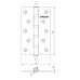 Петля Fuaro (Фуаро) универсальная IN5400UA-BL CP (4BB/A/BL 125x75x2,5) хром БЛИСТЕР