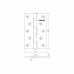 Петля Fuaro (Фуаро) универсальная IN5400U-BL SB (4BB/BL 125x75x2,5) мат. золото БЛИСТЕР