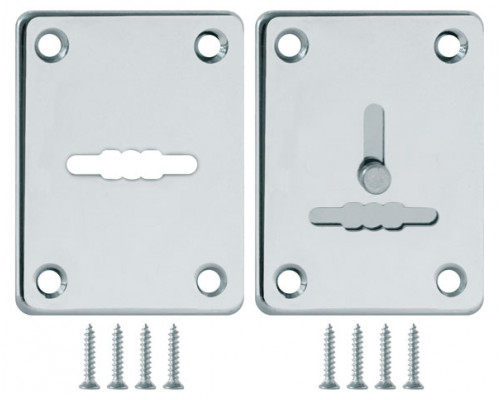 Накладка Fuaro (Фуаро) на сувальдный замок ESC.S-lift+S/K.set (ESC081/082) хром (2шт.)