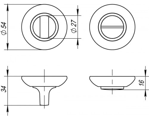 Ручка Fuaro (Фуаро) поворотная BK6.R.RM54 (BK6 RM) ABG-6 зелёная бронза