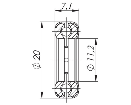 Подшипник Fuaro (Фуаро) к приварной петле D20x140