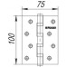 Петля Fuaro (Фуаро) универсальная IN4400U CFB (4BB 100x75x2,5) кофе глянец