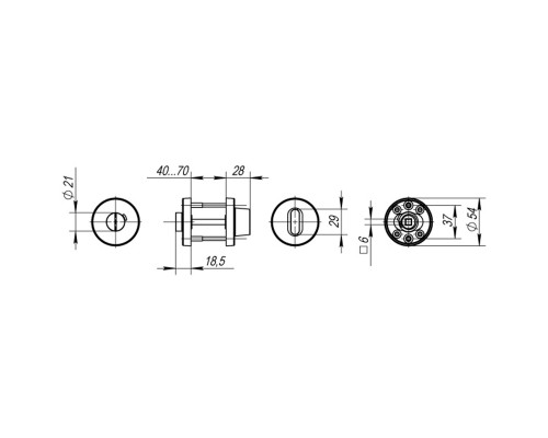 Ручка Fuaro (Фуаро) поворотная BK6.R.DSS304-02 (DSS-02-BK6) INOX 304