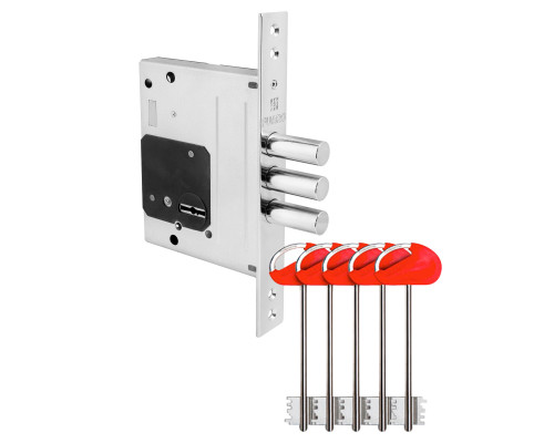 Замок Fuaro (Фуаро) врезной сувальдный MDV25/S-60.00.3R16 5key (5 ключей)