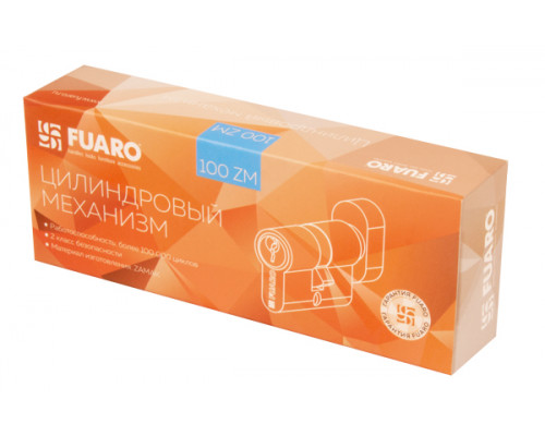Цилиндровый Fuaro (Фуаро) механизм (100 ZM/80) 1000ZMKnob80(40+10+30) CP хром 5Key с вертушкой