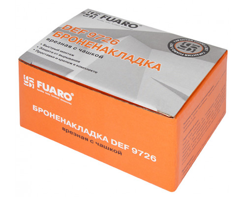 Броненакладка Fuaro (Фуаро) DEF.CRE/OV-set.9726 (DEF 9726) M6x90 врезная с чашкой CP-8 хром