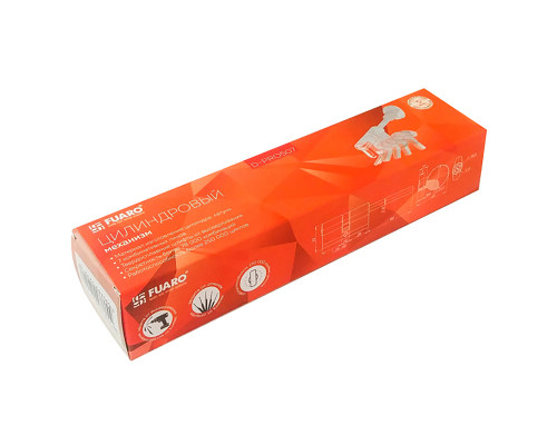 Цилиндровый Fuaro (Фуаро) механизм (D-PRO507/100) D-PRO5007Tang100(65+10+25) CP хром 5Key со штоком