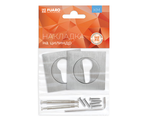 Накладка Fuaro (Фуаро) под цилиндр ET.K.KM52 (ET KM) SSC-16 сатинированный хром