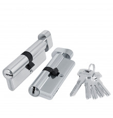 Цилиндровый Fuaro (Фуаро) механизм (200 ZM/110) 2000ZMKnob110(55+10+45) CP хром 5Key с вертушкой