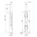 Задвижка Fuaro (Фуаро) торцевая RIGEL-set/160-210 D12x80mm в комплекте с ригелем