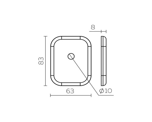 Накладка Fuaro (Фуаро) на шток цилиндра ESC.O.XL/K.486 (ESC 486-O SQ XL) CP хром (1шт.)