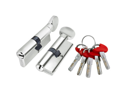 Цилиндровый Fuaro (Фуаро) механизм (D-PRO502-8/110) D-PRO5002-8Knob110(50+10+50) CP хром 5+1Key с верт. перекод.