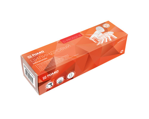 Цилиндровый Fuaro (Фуаро) механизм (D-PRO502-8/110) D-PRO5002-8Knob110(50+10+50) CP хром 5+1Key с верт. перекод.