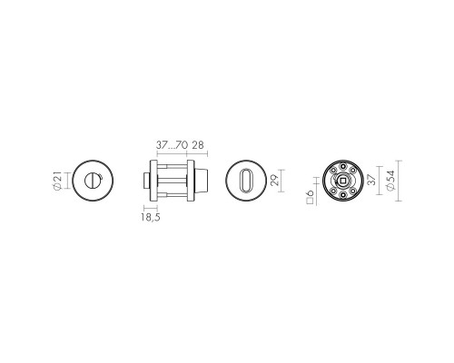 Ручка Fuaro (Фуаро) поворотная BK6.R.DSS201-02 (DSS-02-BK6) INOX 201
