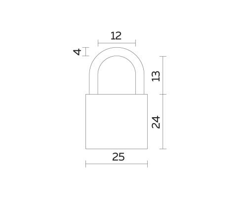 Замок Fuaro (Фуаро) навесной PL-UNI-0125 (PL-01-25) 2key англ. /блистер