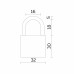 Замок Fuaro (Фуаро) навесной PL-UNI-0132 (PL-01-32) 3key англ. /блистер