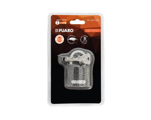 Замок Fuaro (Фуаро) навесной PL-UNI-0132 (PL-01-32) 3key англ. /блистер